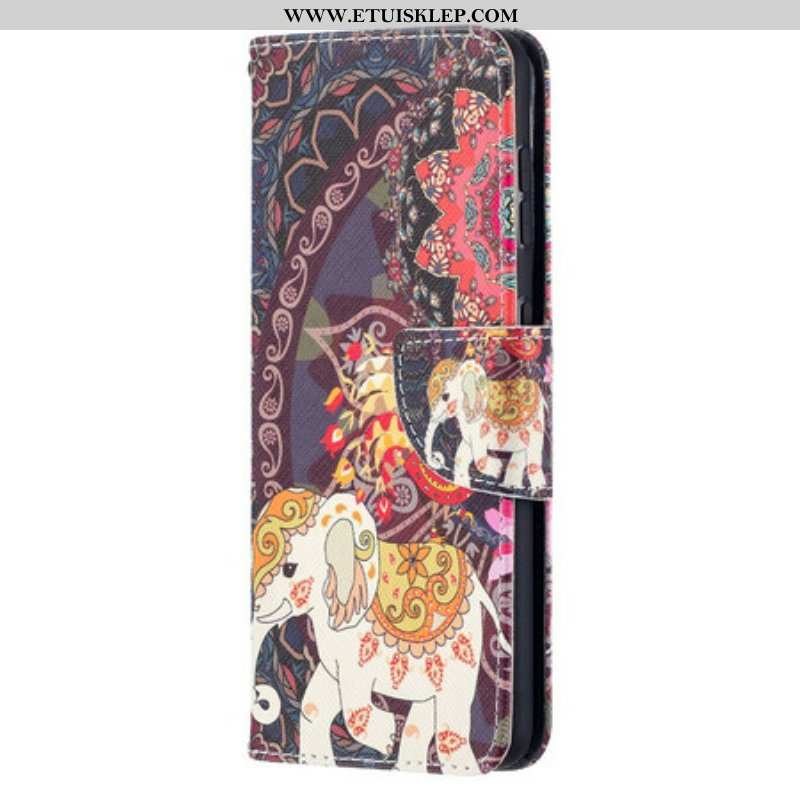 Etui Folio do Samsung Galaxy S21 5G Mandala Etnicznych Słoni